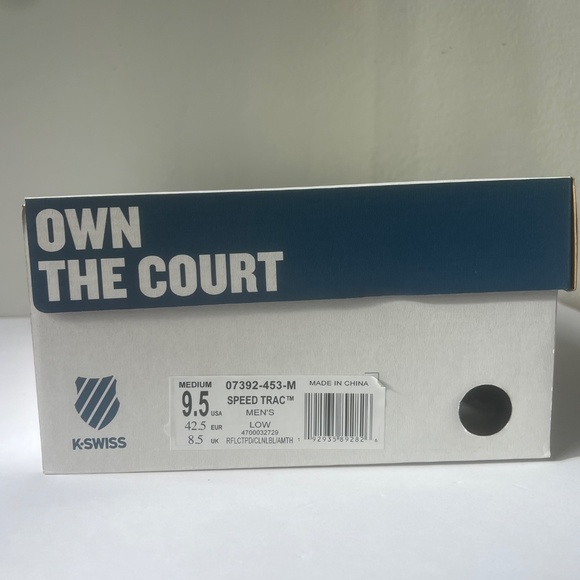 K-Swiss Speed-Trac Blue Purple Mens Pickleball Tennis Court Shoes Size 9.5 - Picture 8 of 9